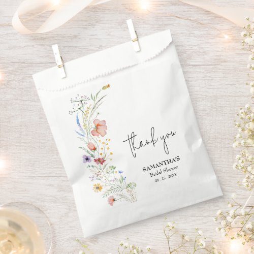 Wildflowers Bridal Shower Favor Bag