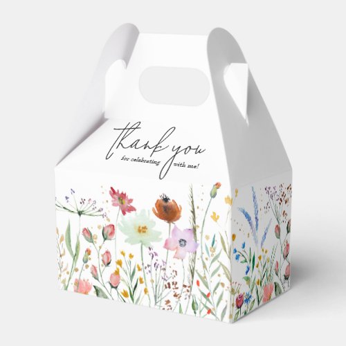Wildflowers Bridal Shower Favor Boxes