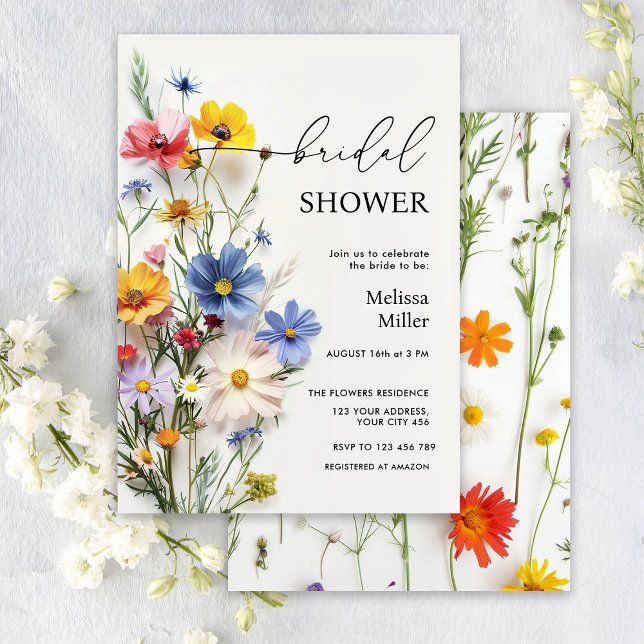 Wildflowers Bridal Shower Invitation (Creator Uploaded)