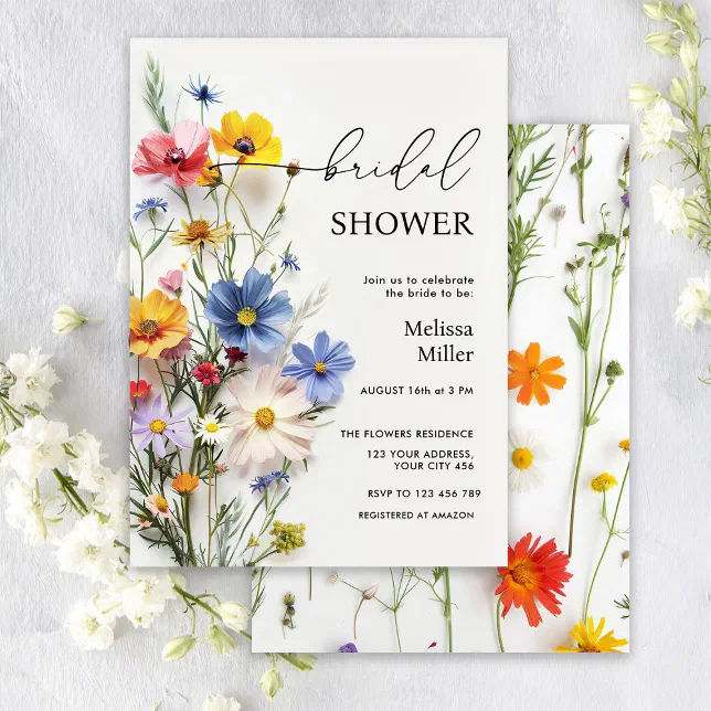 Wildflowers Bridal Shower Invitation | Zazzle