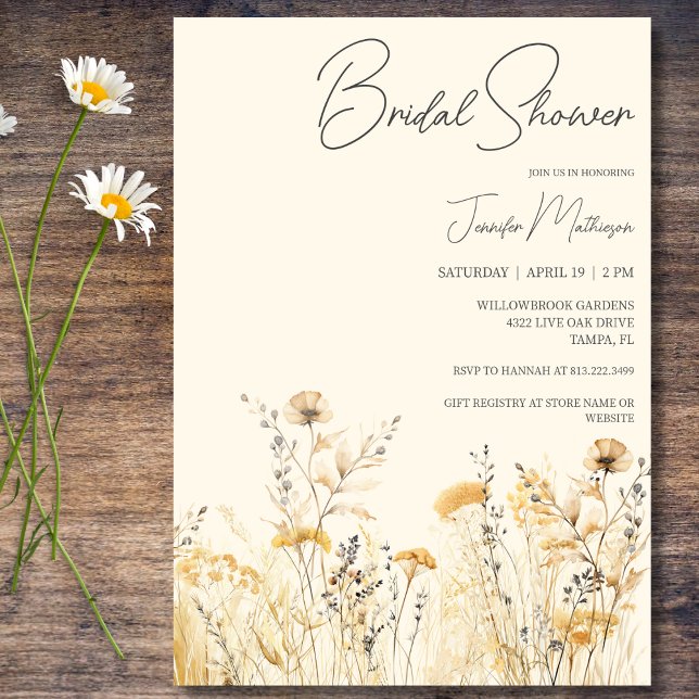 Wildflowers Bridal Shower Invitation (Creator Uploaded)