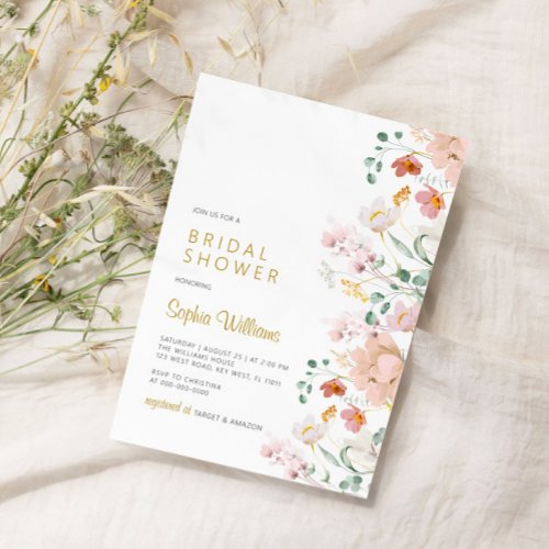 Wildflowers Bridal Shower Invitation