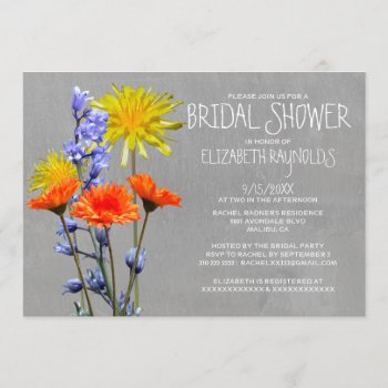 Wildflowers Bridal Shower Invitations by topinvitations at Zazzle