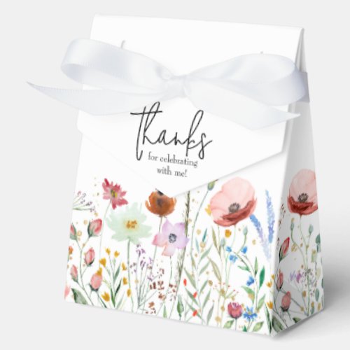 Wildflowers Bridal Shower Large Tent Favor Boxes