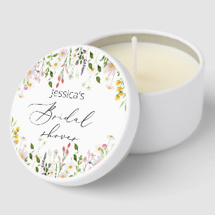 Wildflowers bridal shower mini candle favors