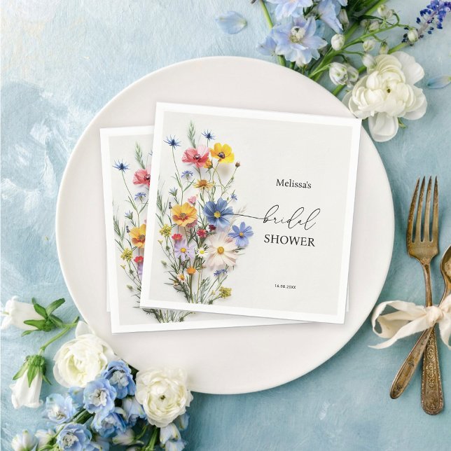 Wildflowers Bridal Shower Napkins (Creator Uploaded)