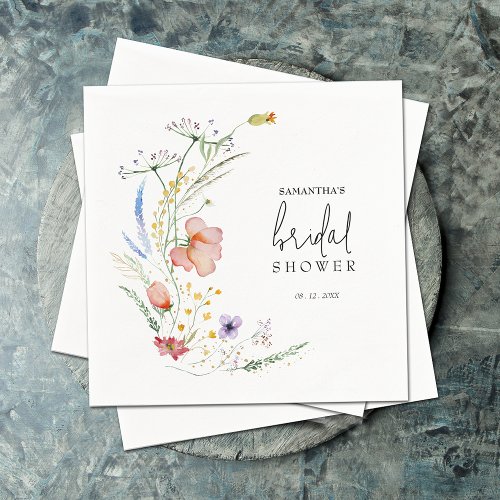 Wildflowers Bridal Shower Napkins