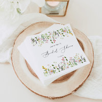 Wildflowers bridal shower napkins