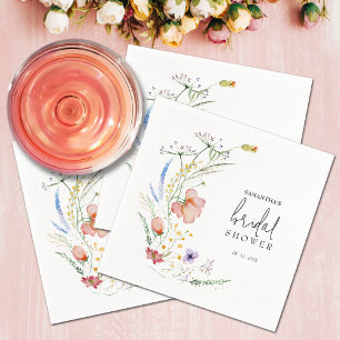 Wildflowers Bridal Shower Napkins