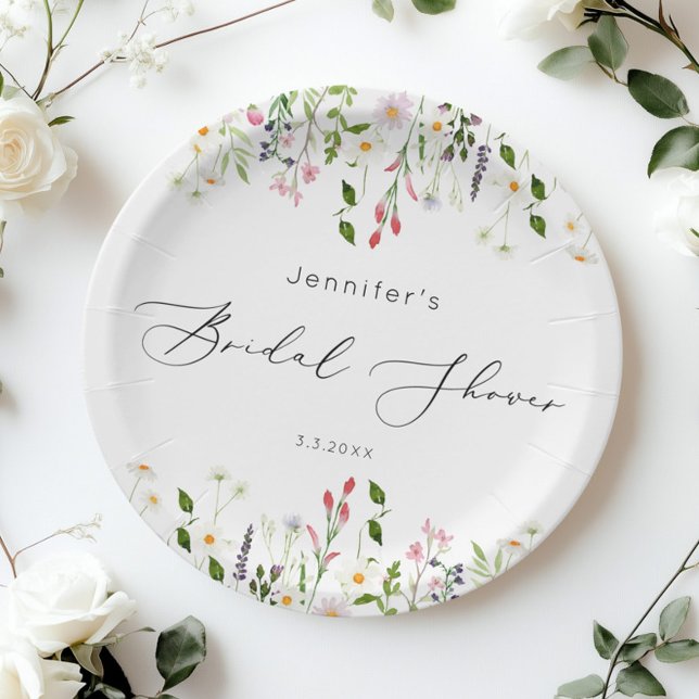 Wildflowers bridal shower paper plates (Creator Uploaded)