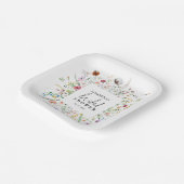 Wildflowers Bridal Shower Paper Plates (Angled)