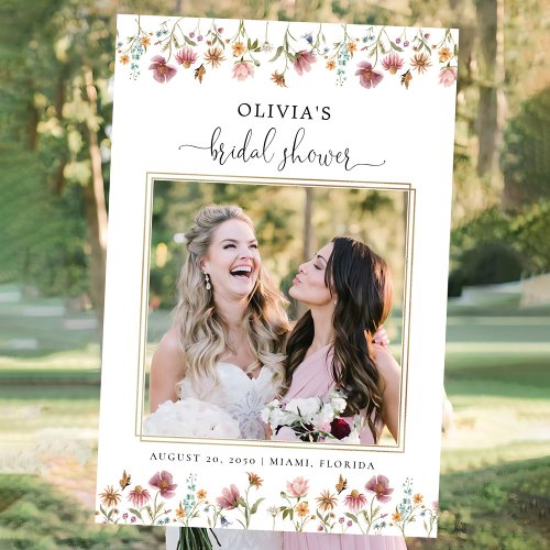 Wildflowers Bridal Shower Photo Prop  Foam Board