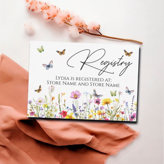 Wildflowers Bridal Shower Registry Card (Creator Uploaded)