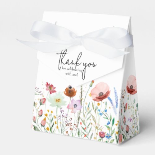 Wildflowers Bridal Shower Small Tent Favor Boxes