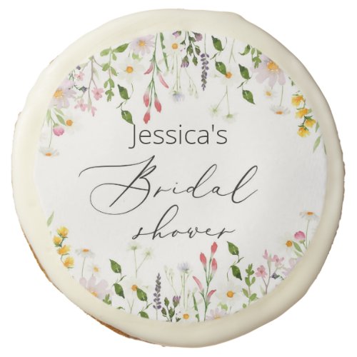 Wildflowers bridal shower sugar cookie