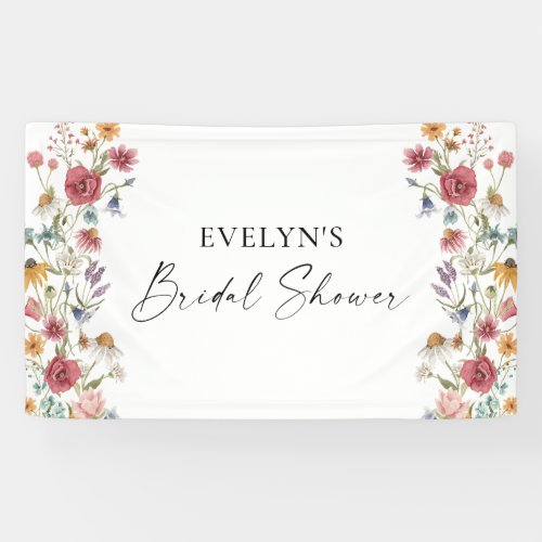 Wildflowers Bridal Shower Welcome Banner