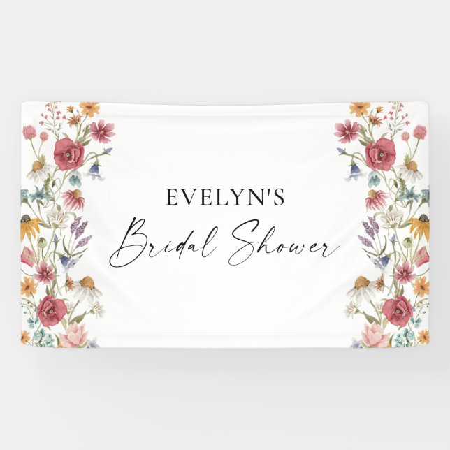 Wildflowers Bridal Shower Welcome Banner (Horizontal)