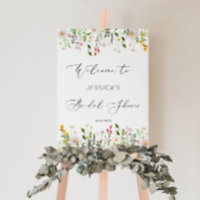 Wildflowers bridal shower welcome foam board