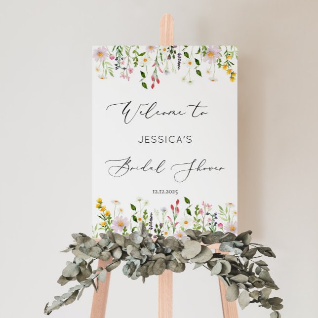 Wildflowers bridal shower welcome foam board (Creator Uploaded)