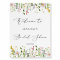 Wildflowers bridal shower welcome foam board
