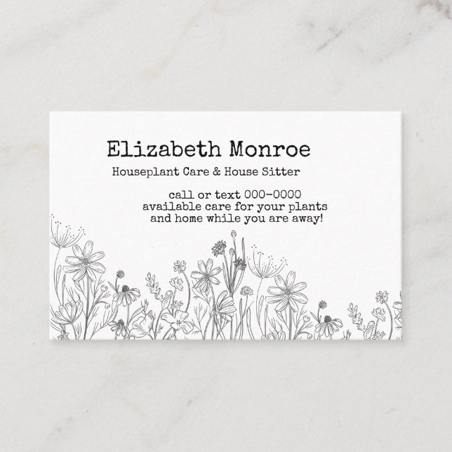 Wildflowers Business Card (Front)