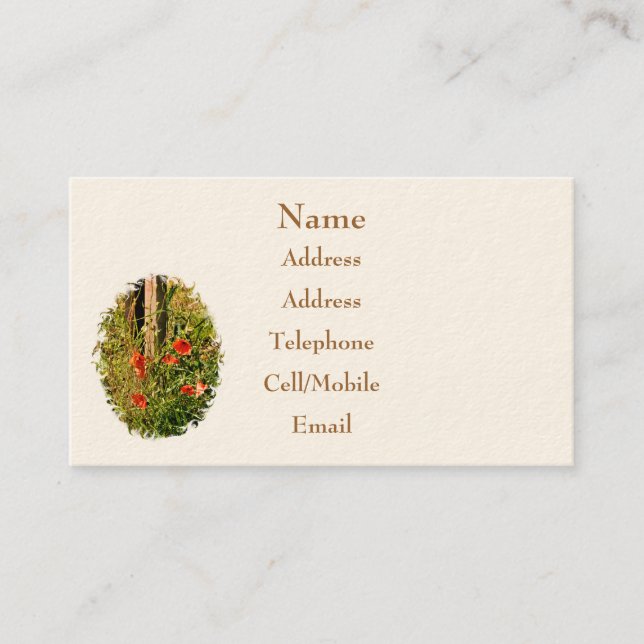 WILDFLOWERS BUSINESS CARD (Front)