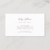 wildflowers business card (Back)