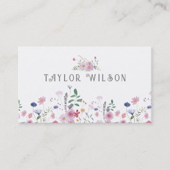 Wildflowers Business Card by amoredesign at Zazzle