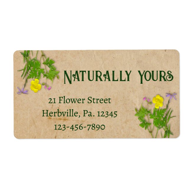 Wildflowers Business Label (Front)