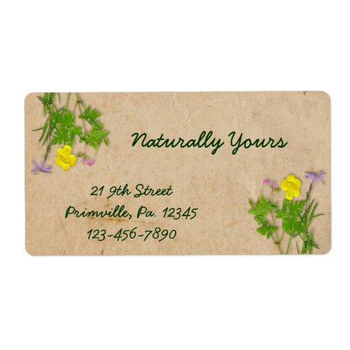 Wildflowers Business Label