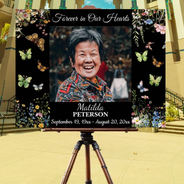 Wildflowers Butterflies Celebration Of Life  Foam Board (Creator Uploaded)