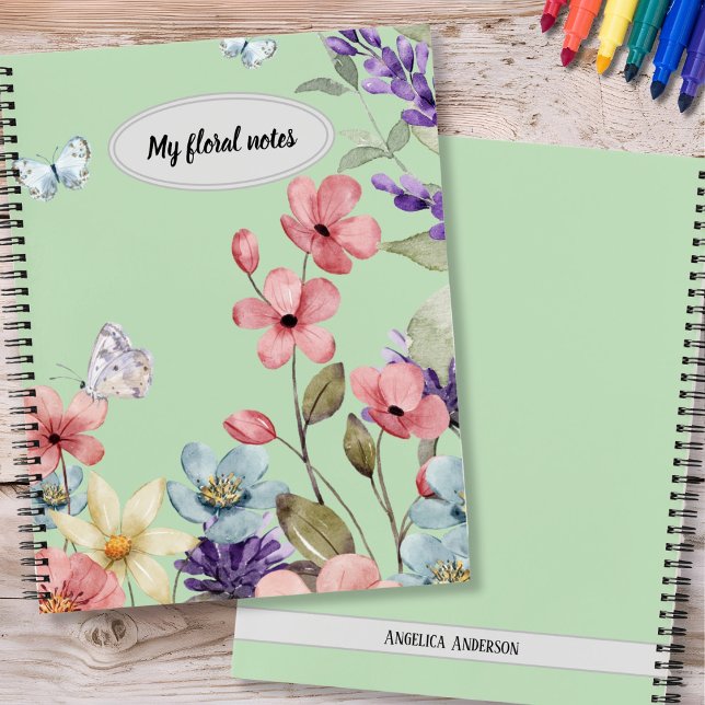 Wildflowers & butterflies custom notebook (Creator Uploaded)
