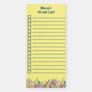 Wildflowers & Butterflies Magnetic Notepad