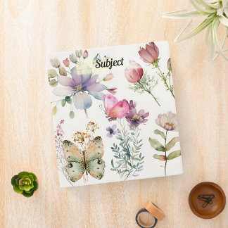 Wildflowers & Butterflies Ring Binder