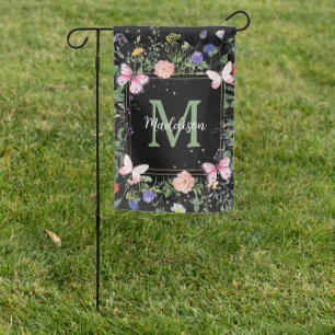 Wildflowers Butterfly Spring Garden Flag