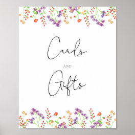 Wildflowers cards and gifts baby shower poster
