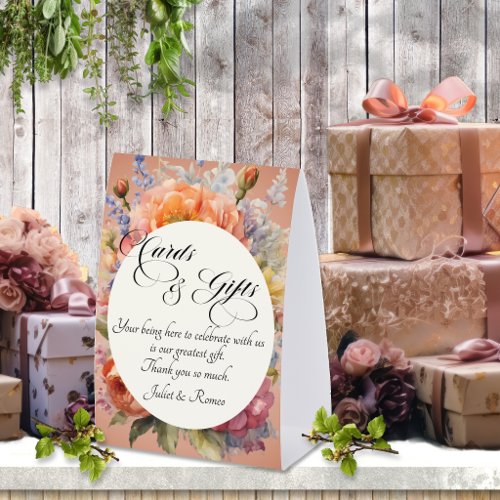 Wildflowers Cards & Gifts - Rose Gold Paper Table Tent