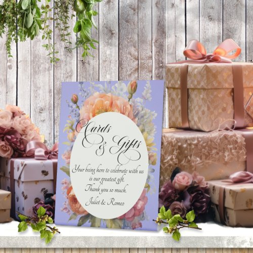 Wildflowers Cards & Gifts - Sky Blue Pedestal Sign