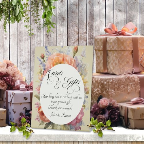 Wildflowers Cards & Gifts - Wheat Pedestal Sign