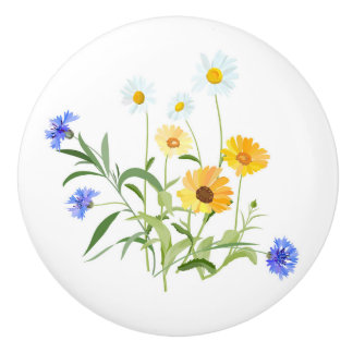 Wildflowers Ceramic Knob