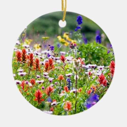 Wildflowers Ceramic Ornament