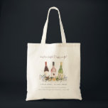 Wildflowers Cheers to Love Wine Bottles Wedding Tote Bag<br><div class="desc">Wildflowers Cheers to Love Wine Bottles Theme Collection.- it's an elegant watercolor Illustration of Wine bottles surrounded by pretty wildflower floral bunch, prefect for wine lovers and vineyard destination wedding & parties. It’s very easy to customize, with your personal details. If you need any other matching product or customization, kindly...</div>