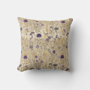 Wildflowers Chiyogami Throw Pillow