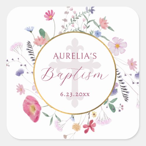 Wildflowers Circle Baptism sticker