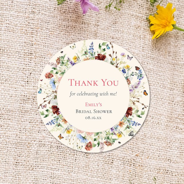 Wildflowers Classic Round Sticker (Creator Uploaded)