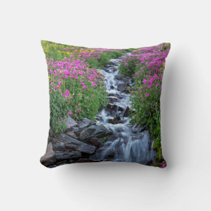 Wildflowers, Clements Mountain, Montana Throw Pillow