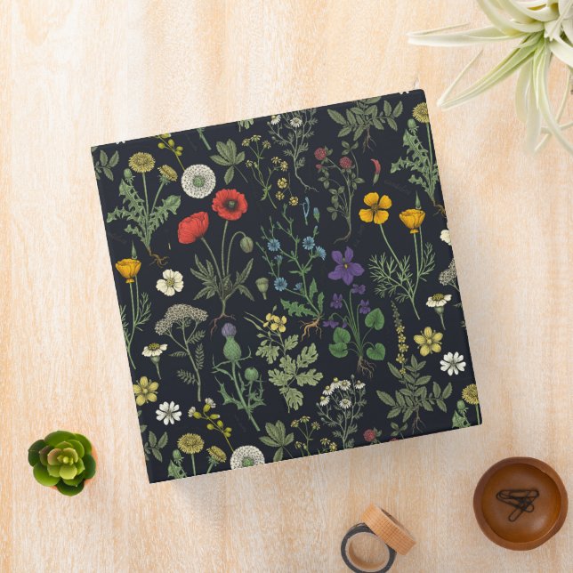 Wildflowers collage 3 ring binder (In Situ)