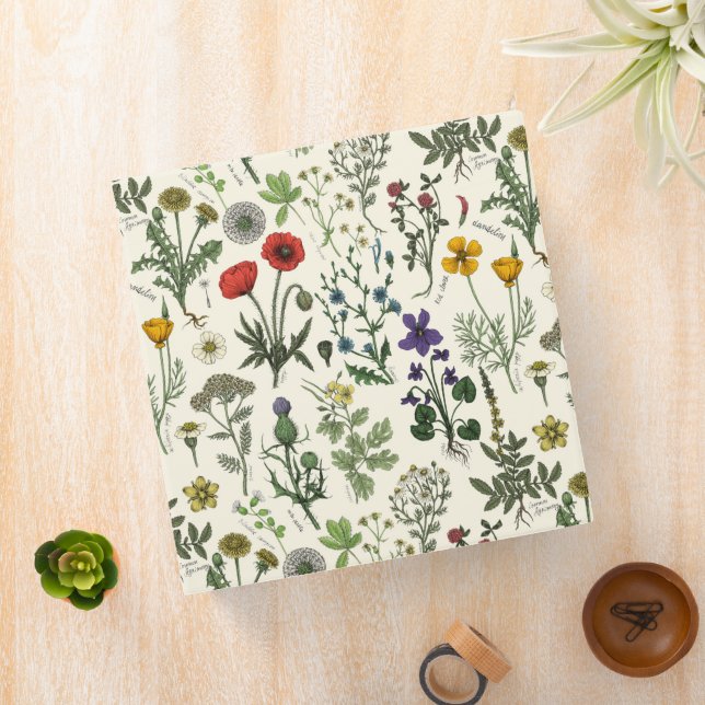 Wildflowers collage 3 ring binder (In Situ)