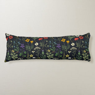 Wildflowers collage body pillow