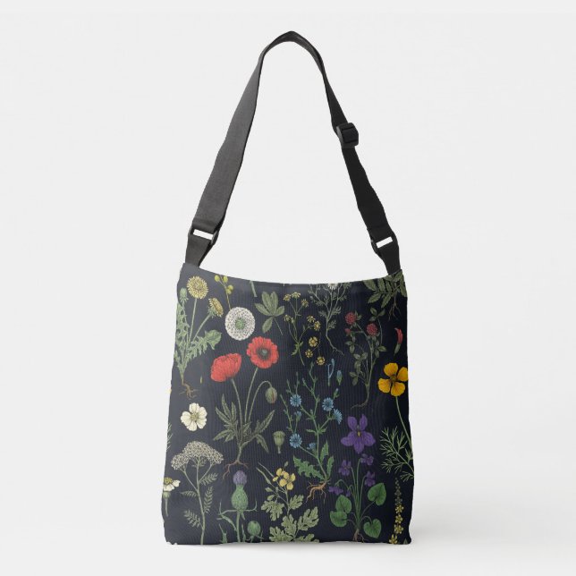 Wildflowers collage crossbody bag (Front)